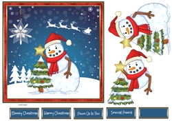 snowman dressed the tree