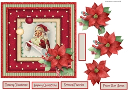 Santa Clause and poinsettia