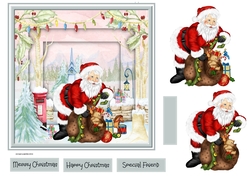 Santa packing toys