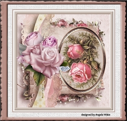 Pink vintage rose