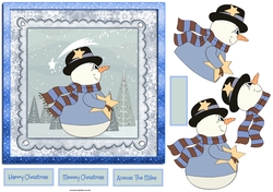 Snowman and the shooting star