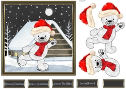 Skating polar bear