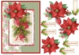 Red bells and poinsettia A5 card
