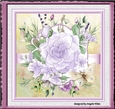 Large lilac rose 7x7 card