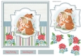 Girl and foxes 7x7 card
