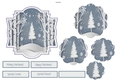 Christmas tree and snowflake shaped topper