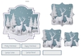 Reindeer in the forest shaped topper