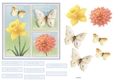 Daffodil, dahlia and butterfly 6x6 card