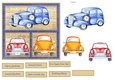 Classic cars 6x6 card