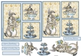 Rabbits birthday Tea party 6x6 card
