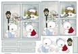 Polar bears Vintage Christmas 6x6 card