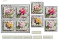 Vintage flowers 6x6 card