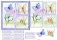 Butterfly and flowers 6x6 card