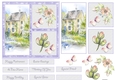 Country house and flowers 6x6 card