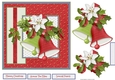 Christmas bells and flowers 7x7 card