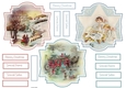 Vintage Christmas shaped toppers