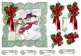 Snowman posts cards 7x7
