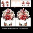 Candles and flowers shaped card, sentiment tiles, decoupage and insert