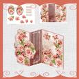 cup386592_8 - Pink Rose Scallop No Hole Fold Back Card Mini Kit
