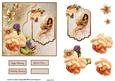 Lady in Scarf with Roses Card Front and Topper