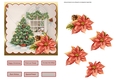 The Christmas tree 5.5x5.5card with decoupage