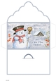Snowman and holly
