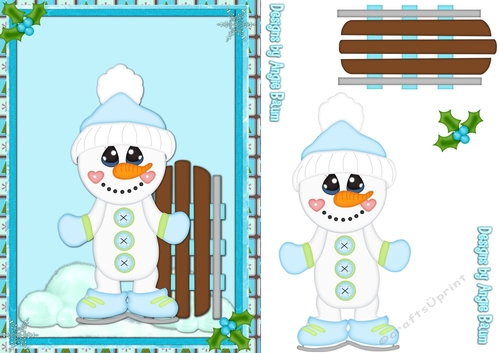 Iceskating Snowboys Greeting Card