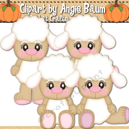 Easter Sheep Clipart Graphics