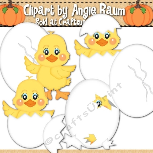 Easter Chick and Egg Clipart