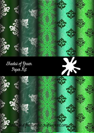 Shades of Green Paper Kit