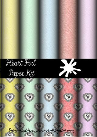 Foil and Hearts Paper Kit
