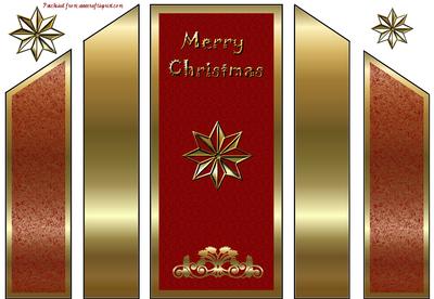 Christmas Red and Gold Theatre Fold