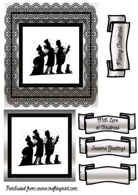 Christmas Silhouette Carol Singers