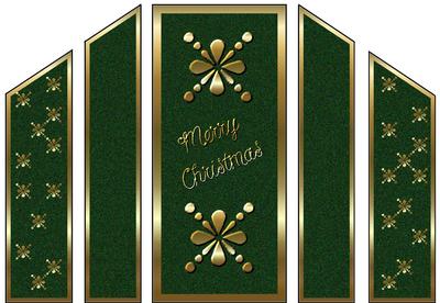 Green and Gold Christmas Theatre Fold