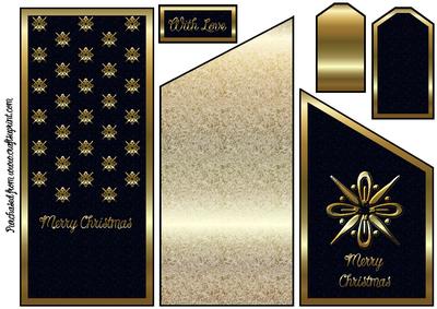 Black and Gold Christmas Cascade