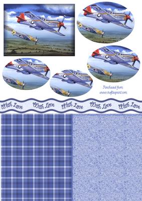 Vintage Plane Oval Pyramid