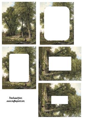 Sheep in Woodland Inverted Pyramid