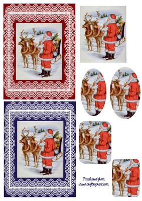 Santa and His Reindeer