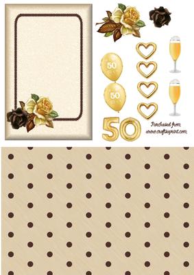 50th Anniversary/birthday Card