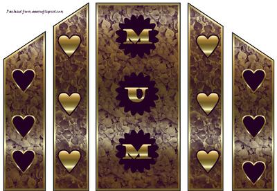 Purple and Gold Mum Card