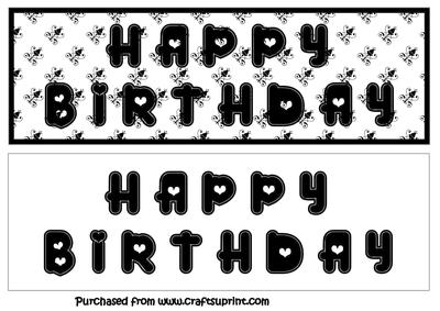 Black and White Birthday