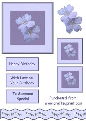 Purple Flower Birthday