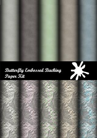 Embossed Butterfly Paper Kit