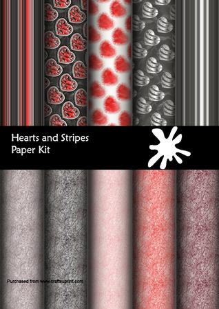 Hearts and Stripes Paper Kit