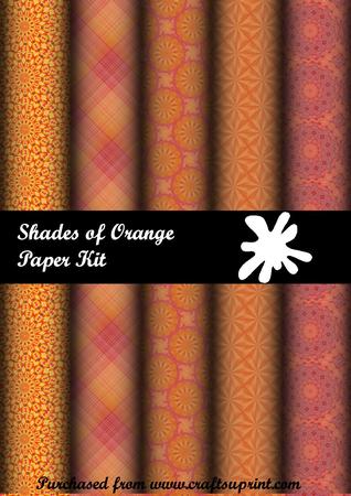 Shades of Orange Paper Kit
