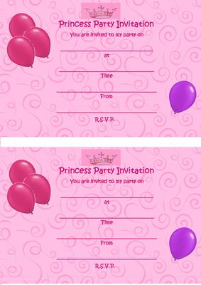 Princess Party Invitation