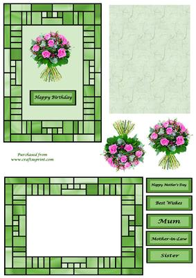 Pink and Green Roses for Mother's Day/birthday