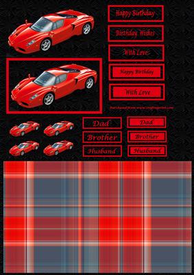 Red Sports Car Birthday