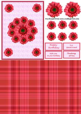 Coral Flowers Quick Card