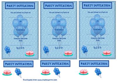 Boy Decoupage Party Invitation